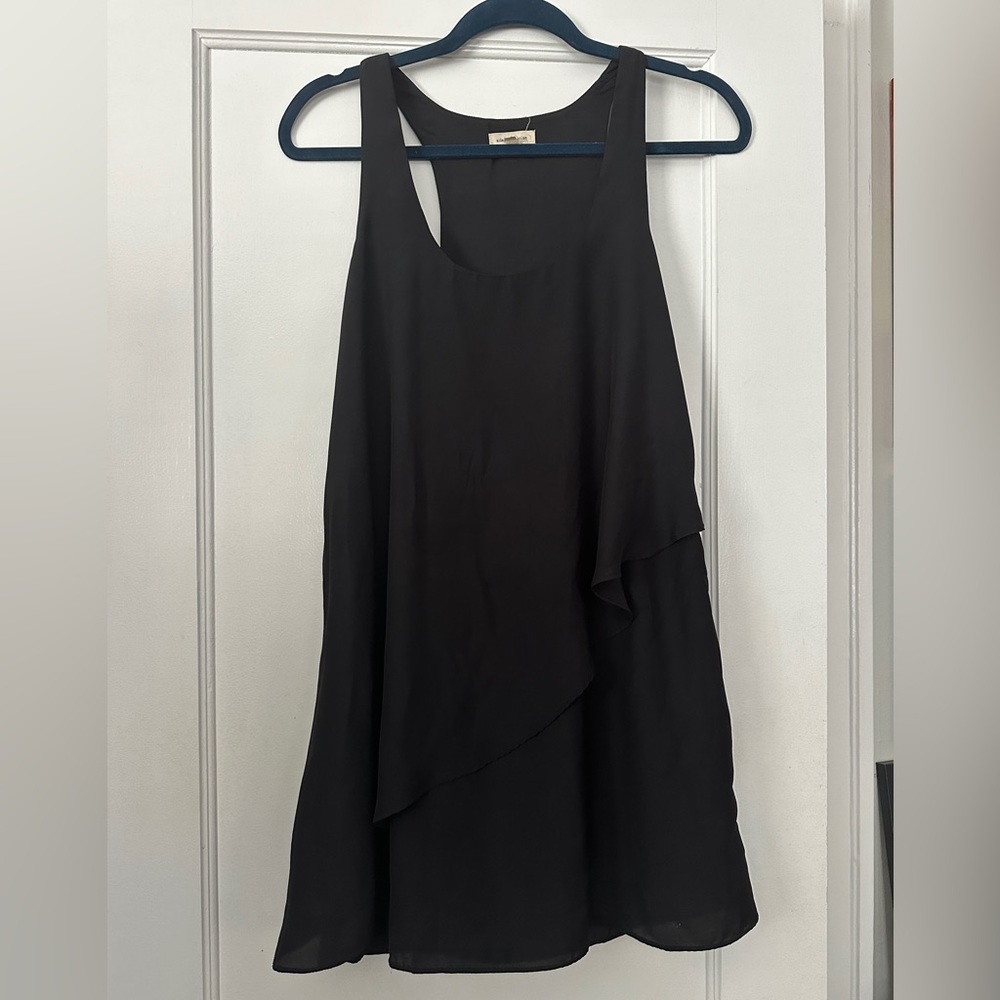 Black side zip tank dress